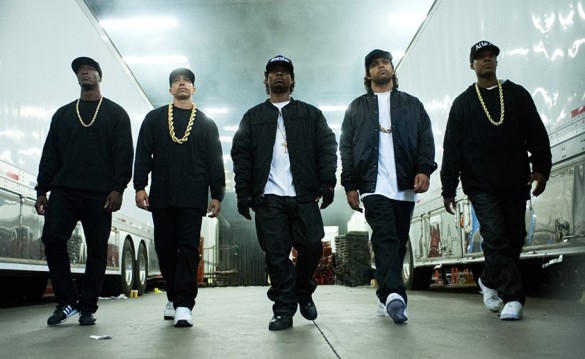 set pic straight outta compton actors for MC Ren, DJ Yella, Easy-E, Ice Cube, Dr. Dre